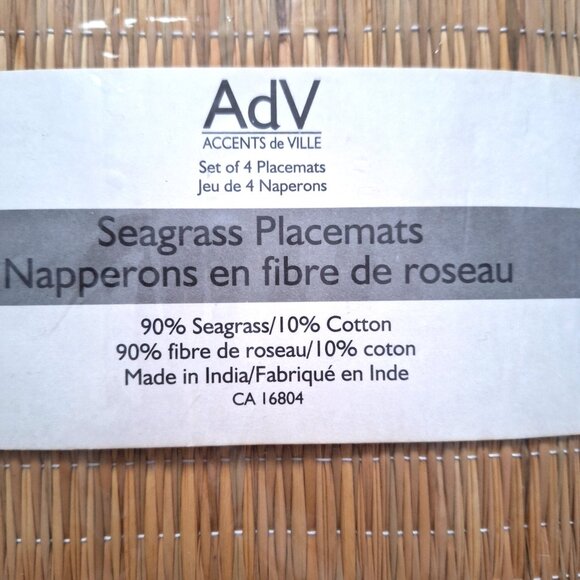 Seagrass Placemats Set of 4 NWT - Picture 2 of 4